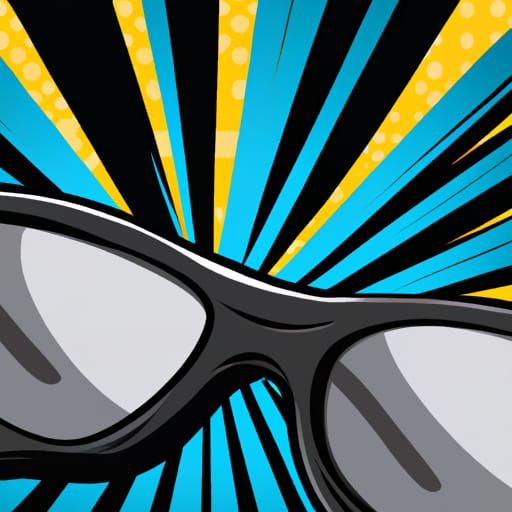 Sunglasses in Comic Book Style Illustration