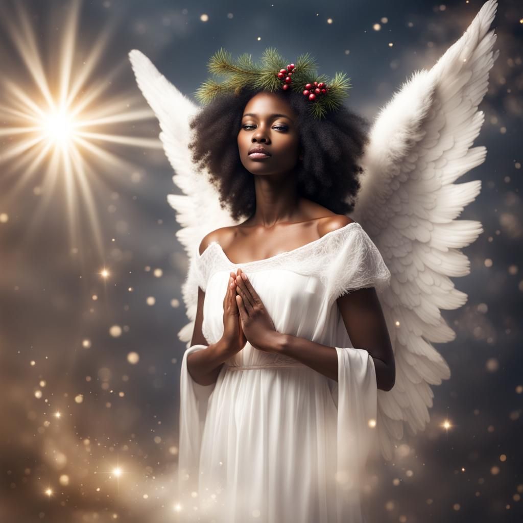 Radiant Christmas Angel in Divine Light