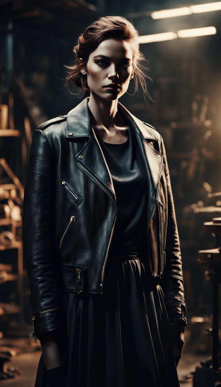 Ethereal Woman in Haute Couture Workshop