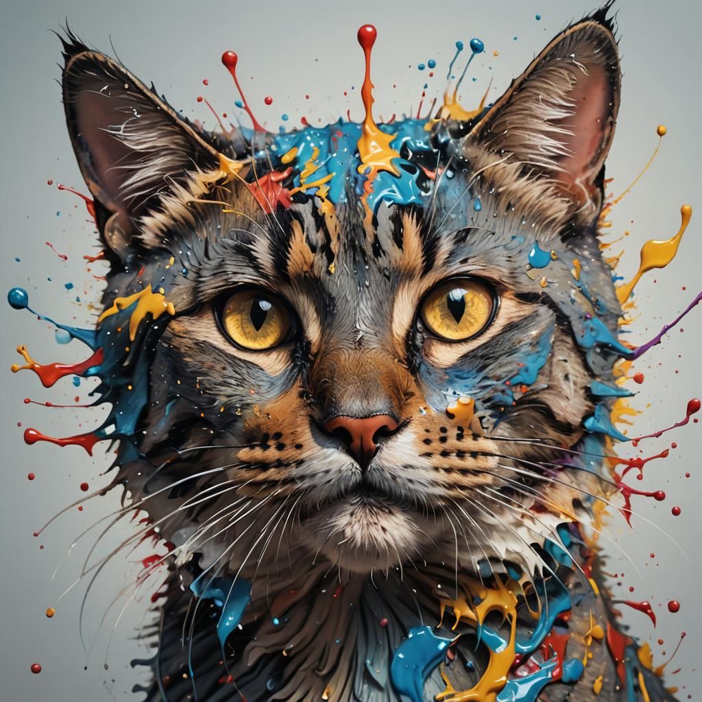 Hyperrealistic Portrait of Doja Cat as Splash Art