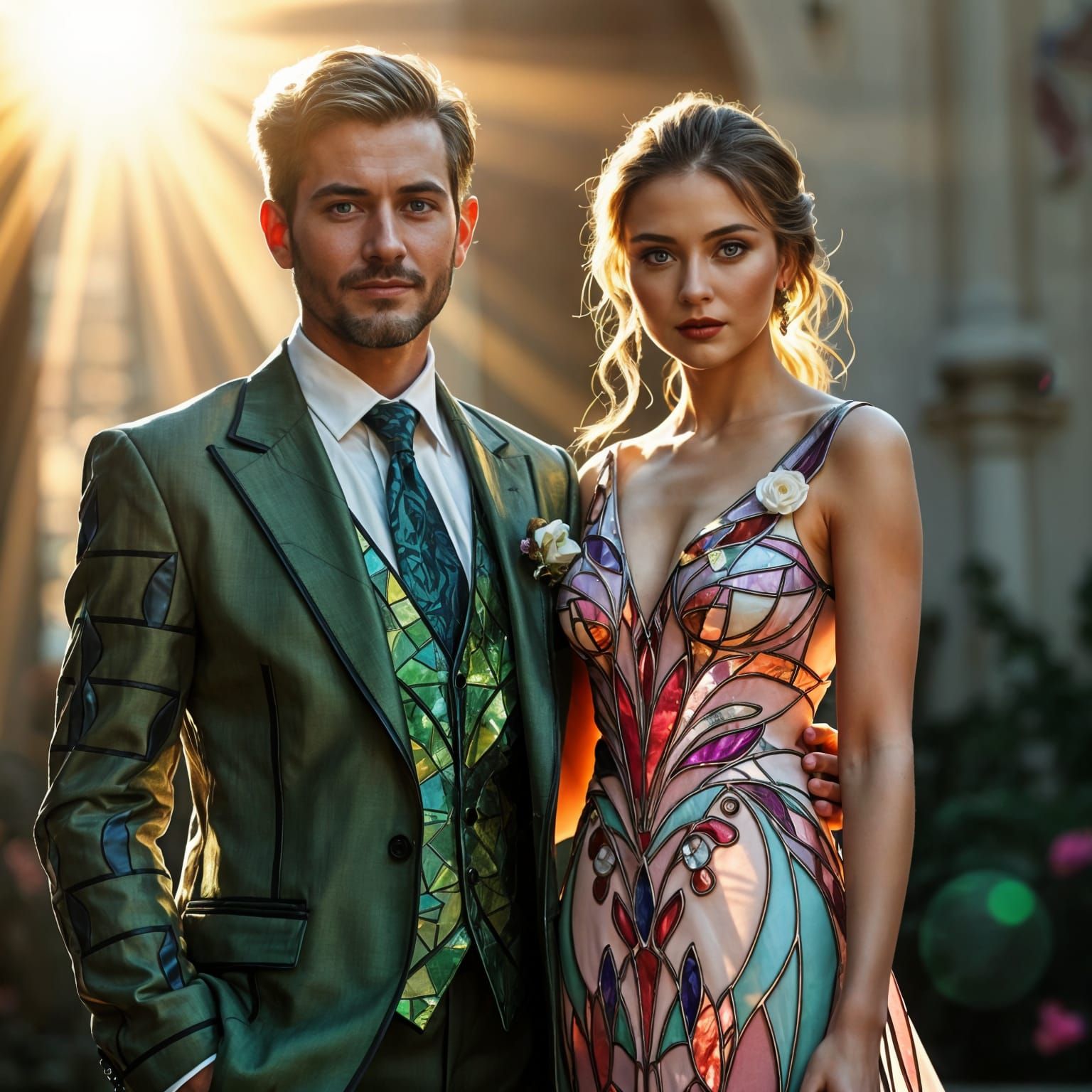 Realistic Stained Glass Formal Wear