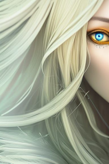 Hyperdetailed Blonde Elf in Art Nouveau Style