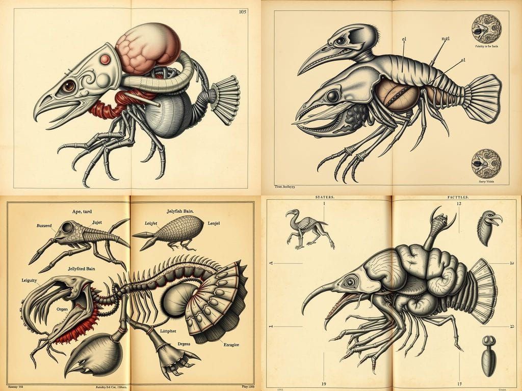 Grotesque Dissection of Mutant Creature in Surreal Anatomica...