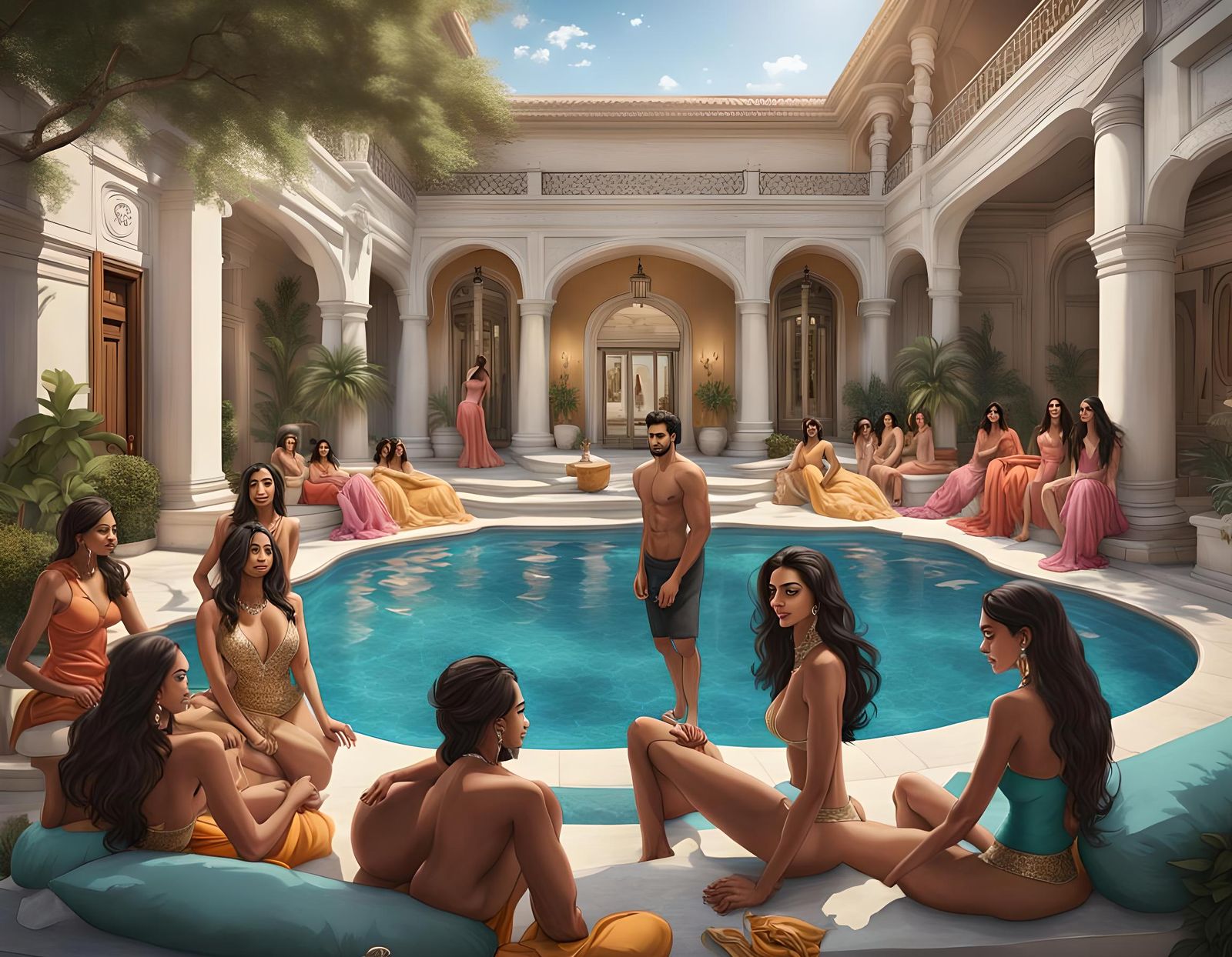 Opulent Mumbai Mansion Pool Party with Billionaire