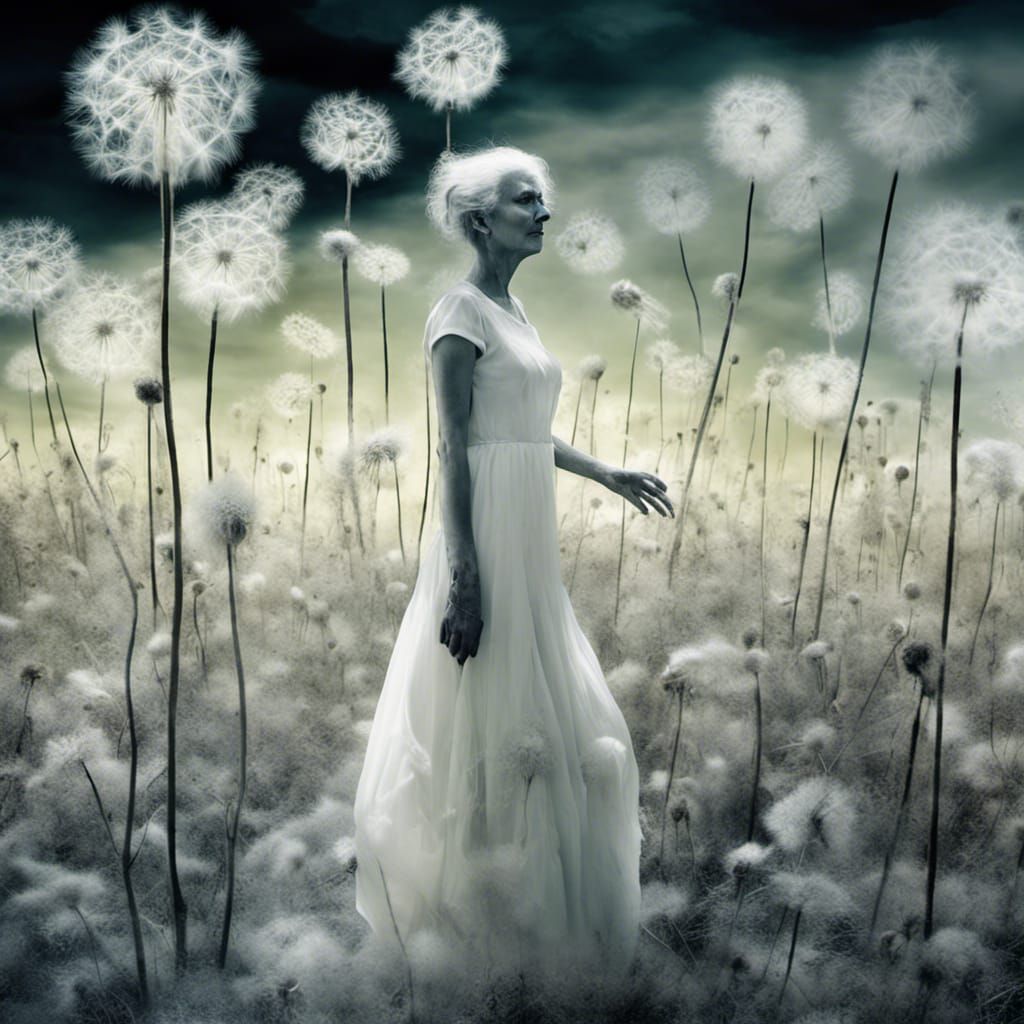 Dandelion Dreamscape: Surreal Infrared Portrait