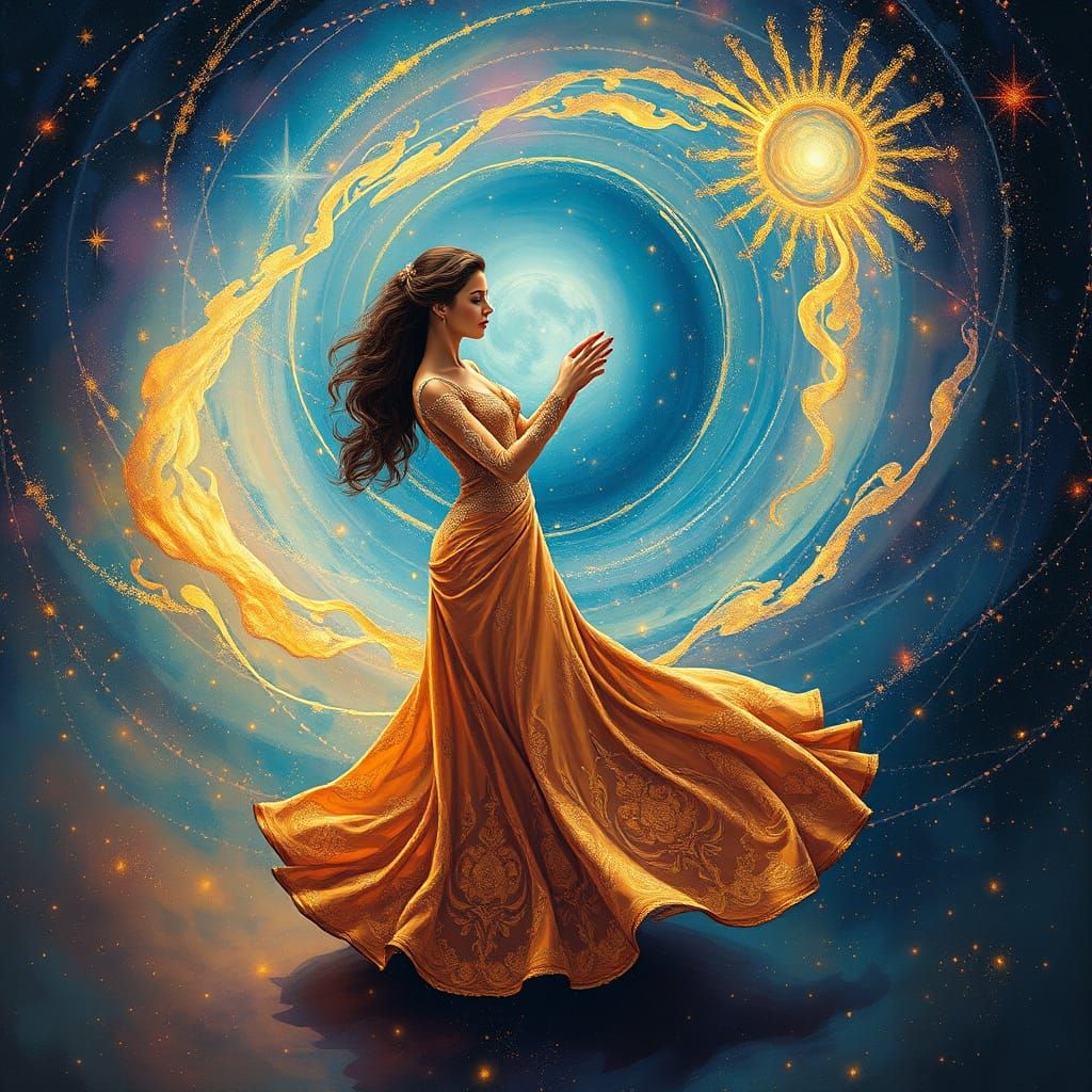 Celestial Waltz in Opulent Style