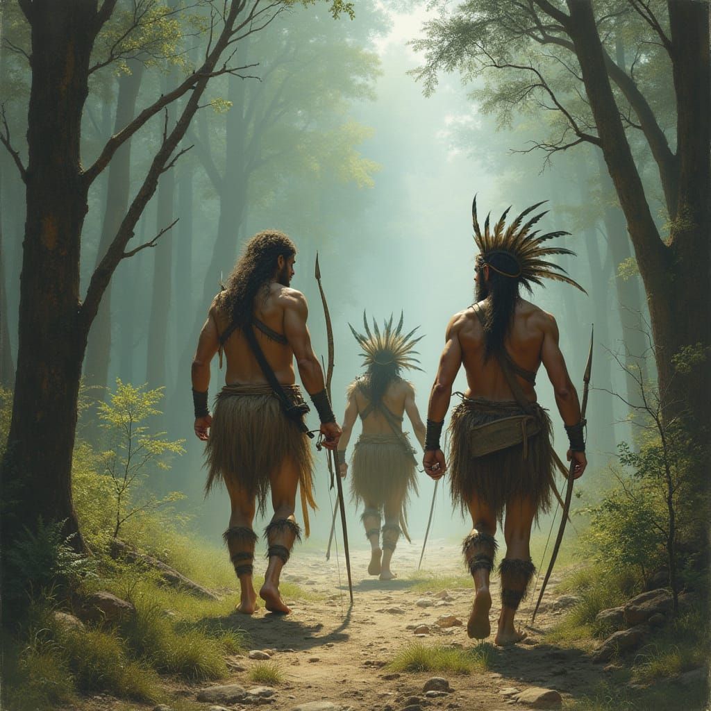 Ancient Hunters in a Primitive Landscape