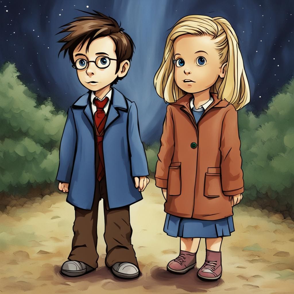 Doctor Who: The Tenth Doctor and Rose as Children