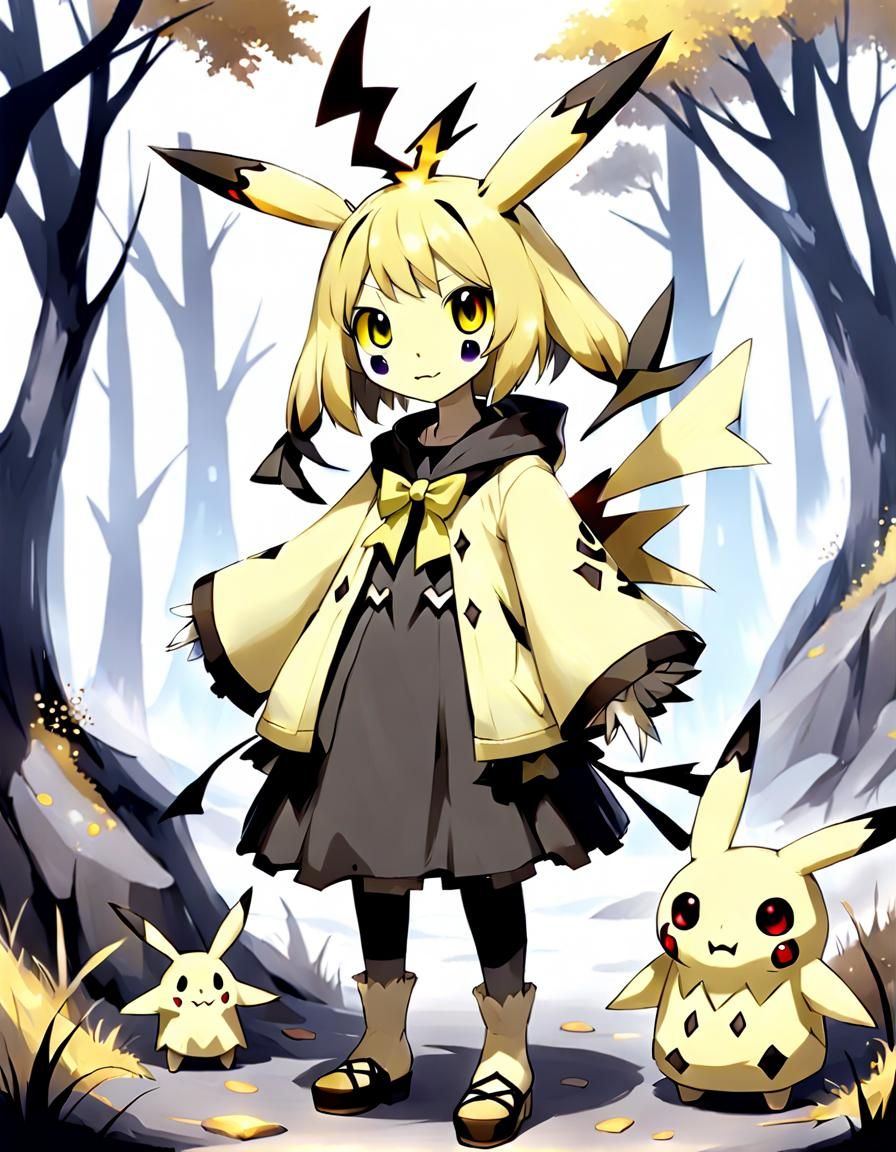 Mimikyu as Human Girl: A Creative AI Rendition