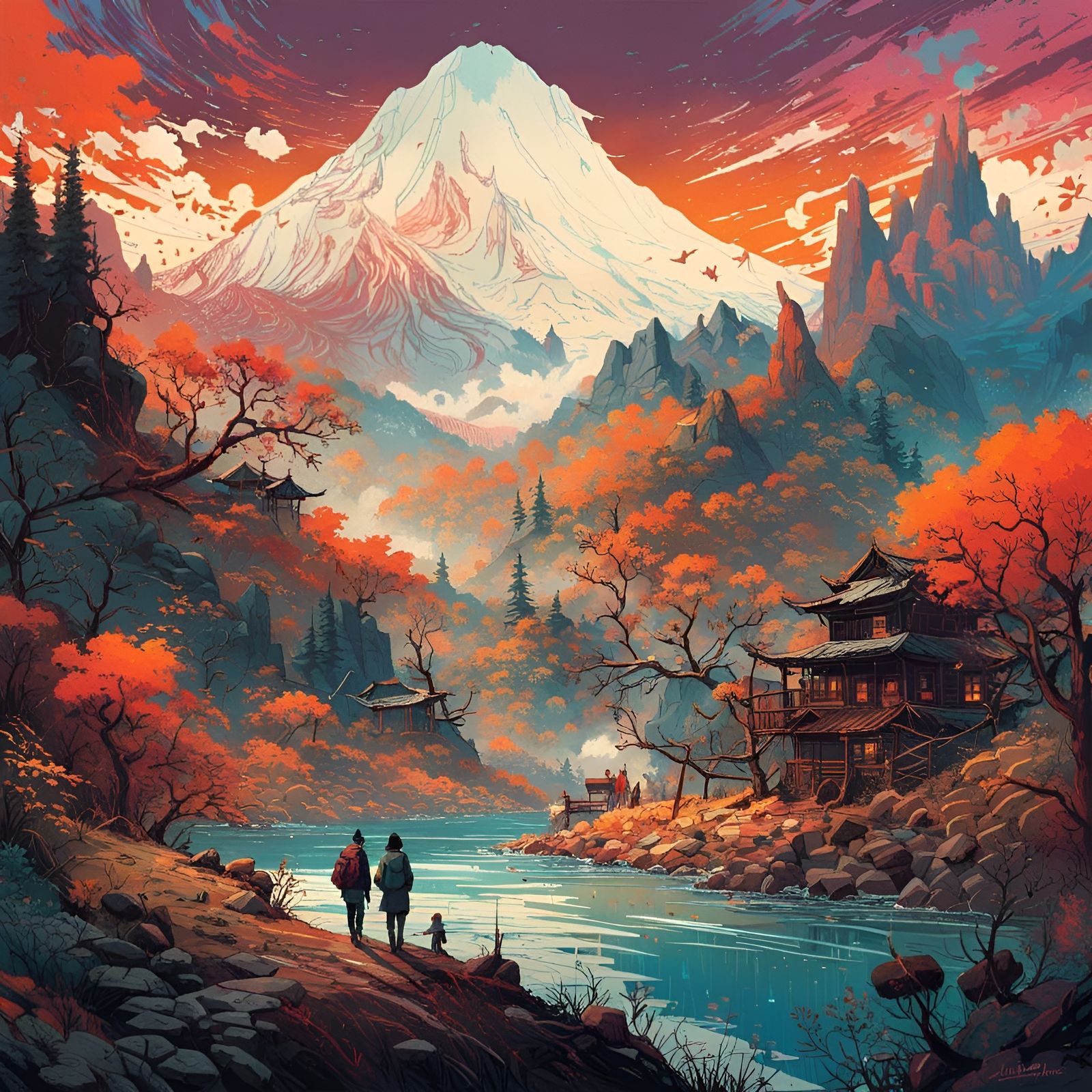 Hyperdetailed Mountain Landscape Photography