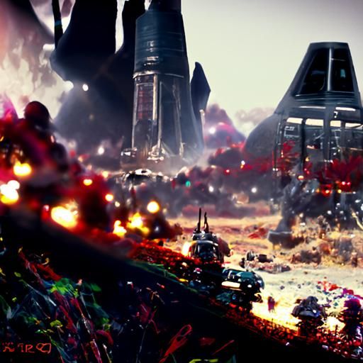 Epic Space War Digital Matte Painting