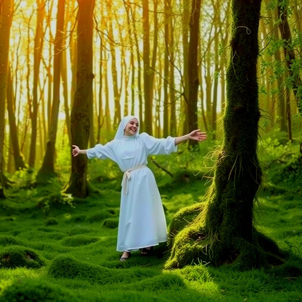 Macro photography, bokeh. Sunlight streams through the leave...