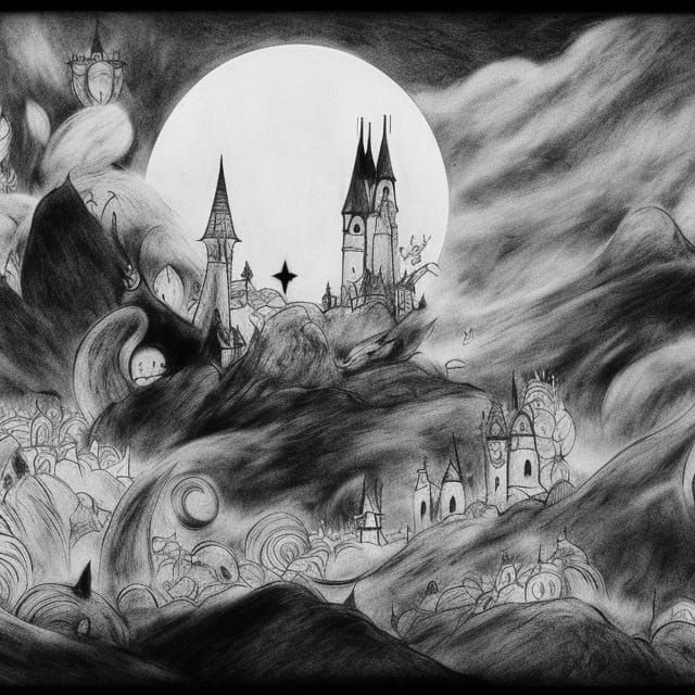 Moomin in Epic Charcoal Drawing: East of the Sun