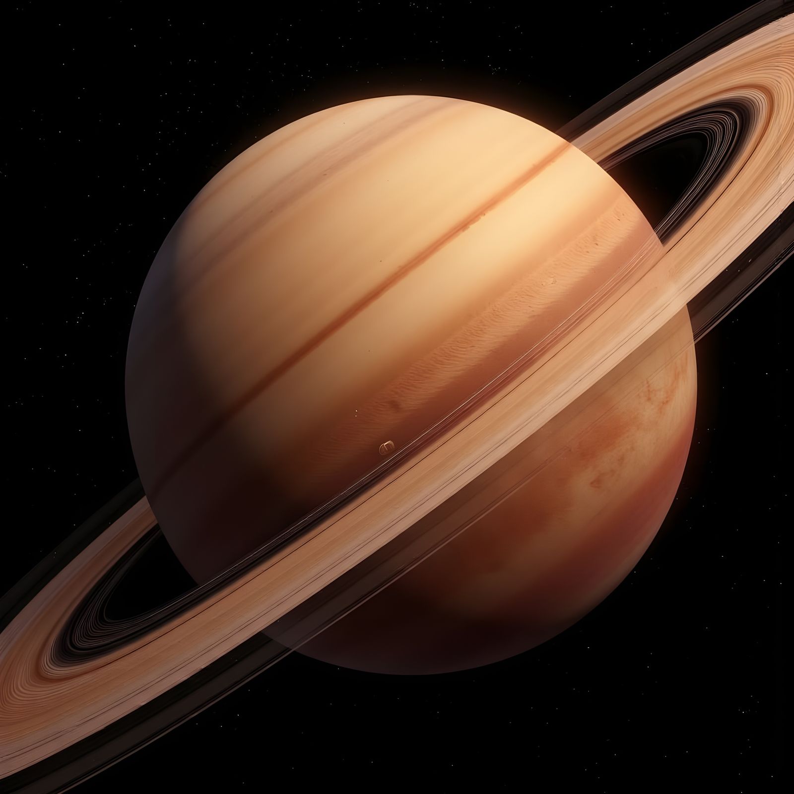 Swirling Red Gas Giant Planet in Cosmic Blackness