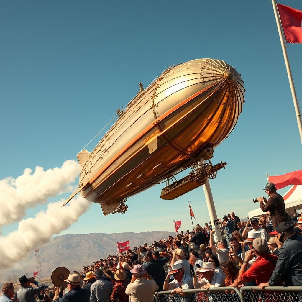 Steampunk Dirigible Aerial Acrobatics at Reno Air Races