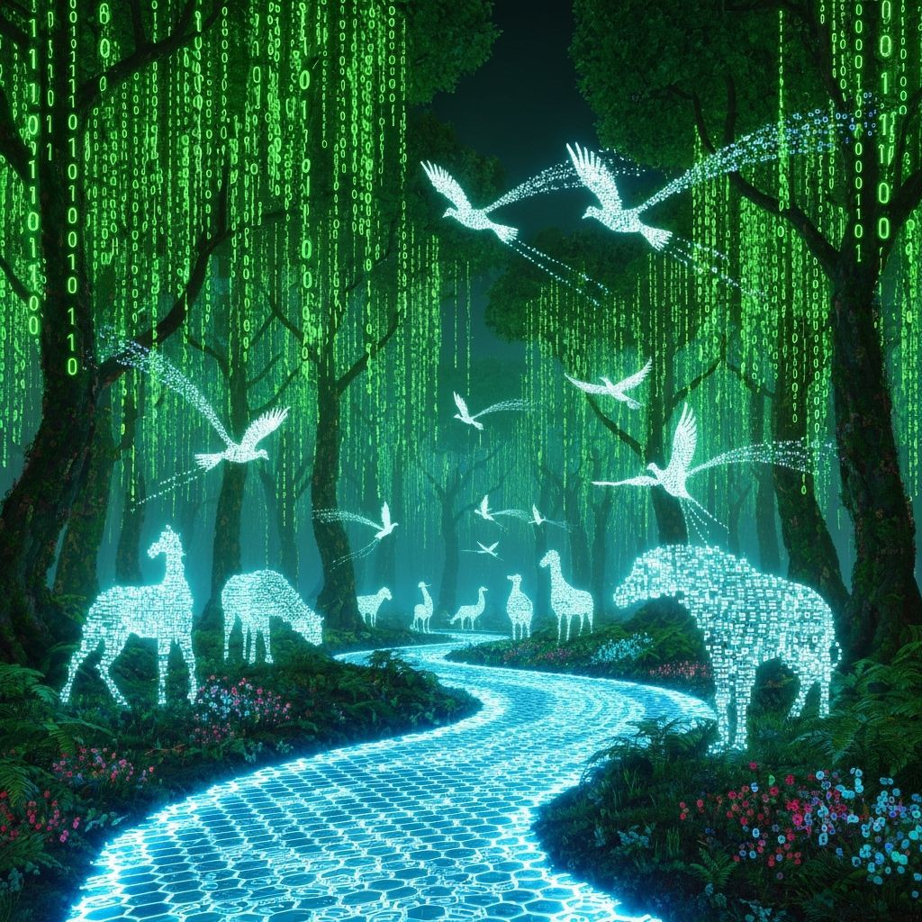 Digital Forest of Binary Code and Data Streams