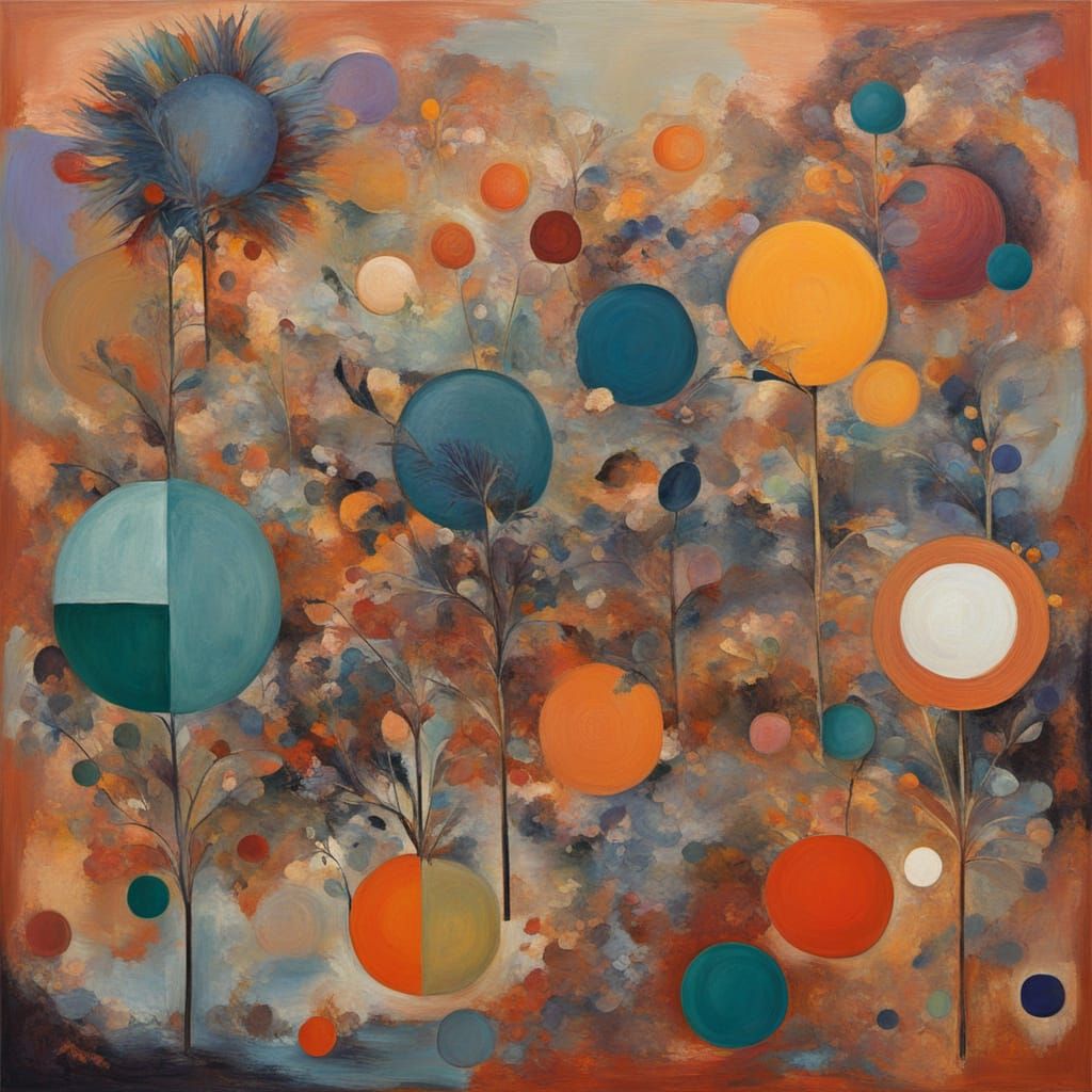 Surreal Gulf Stream Atlantis Painting in Bauhaus Fauvism Sty...