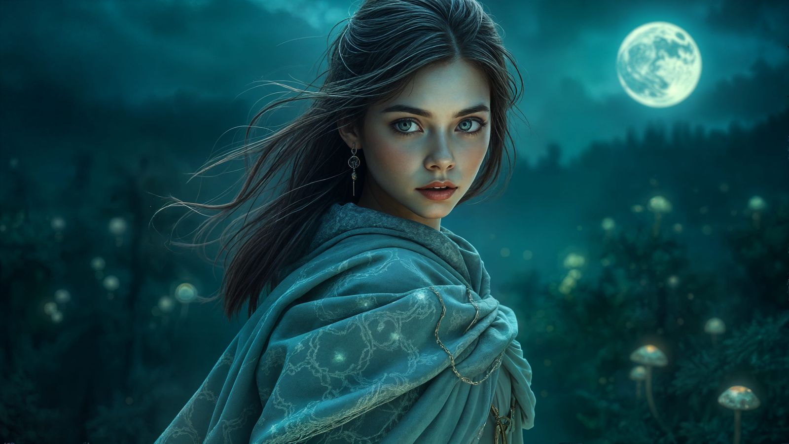 Soulful Believer in Eerie 3D Game Cinematic Landscapes