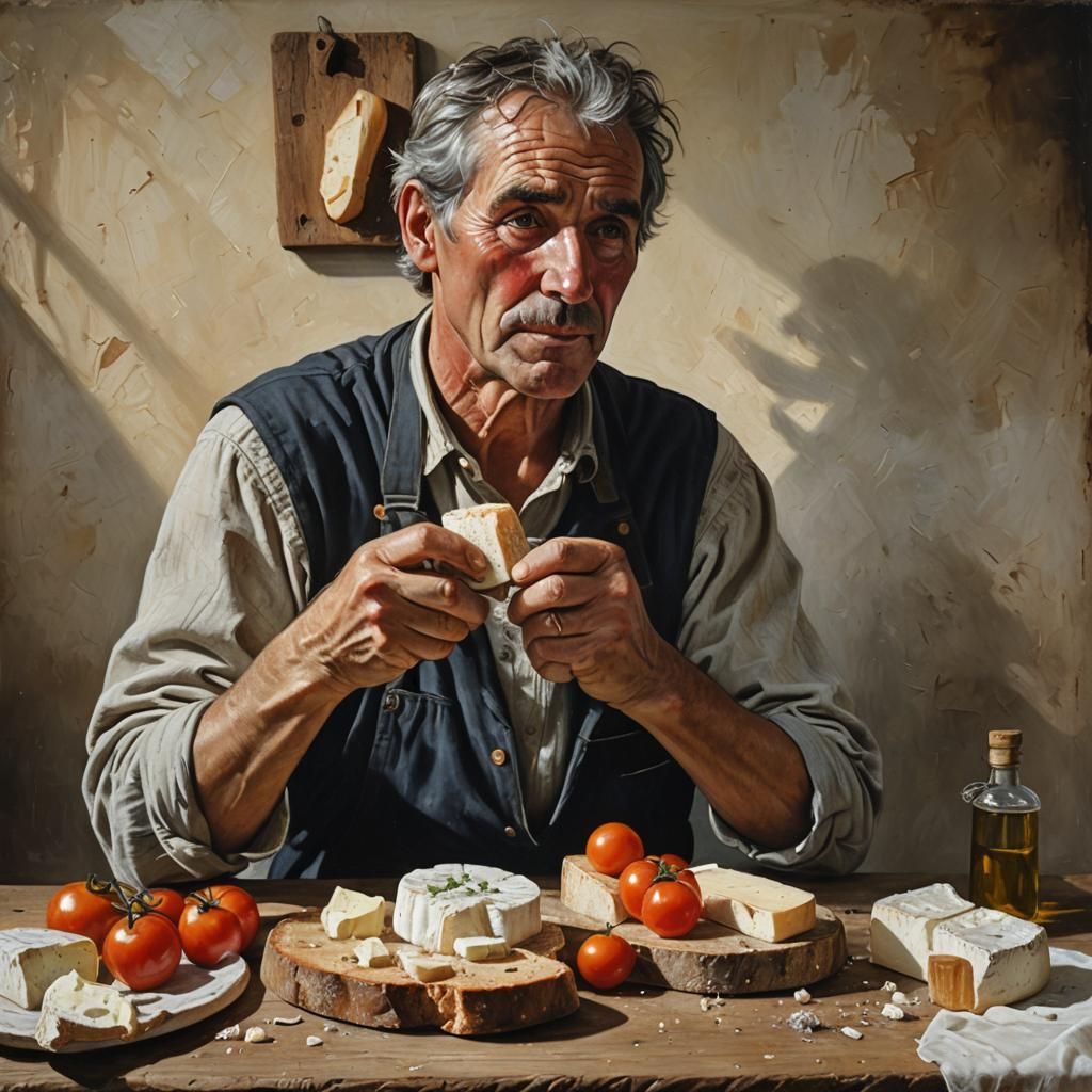 Hyperrealistic Farmer's Still Life in Old Masters Style