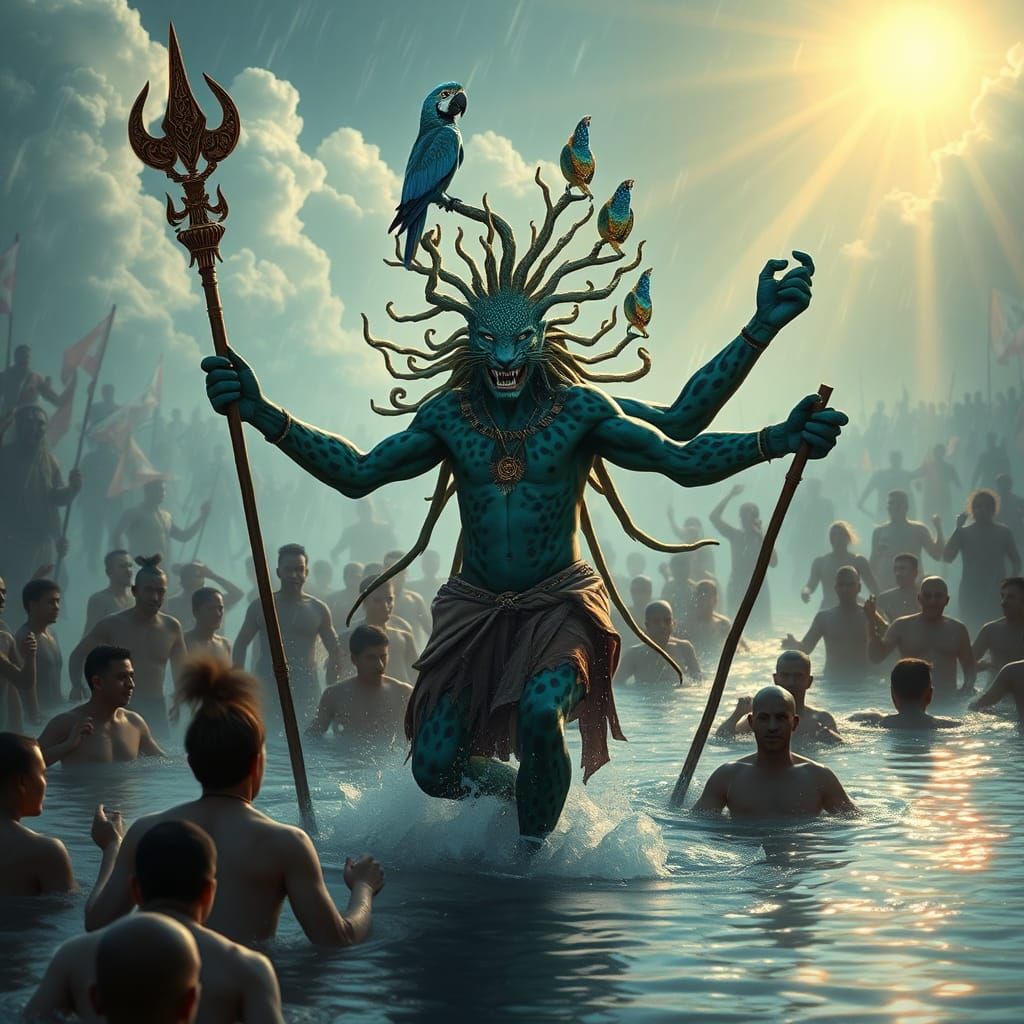 Leopard Shaman Dances in the Great Floodrains