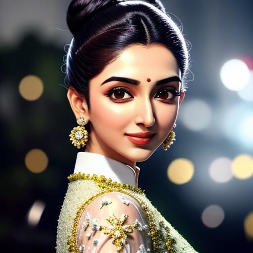 Kiara Advani Portrait with Sleek Bun Hairstyle