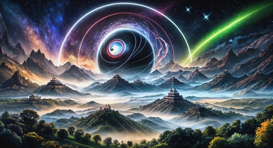 Ethereal Fantasy Elves Set in a Dreamlike Landscape