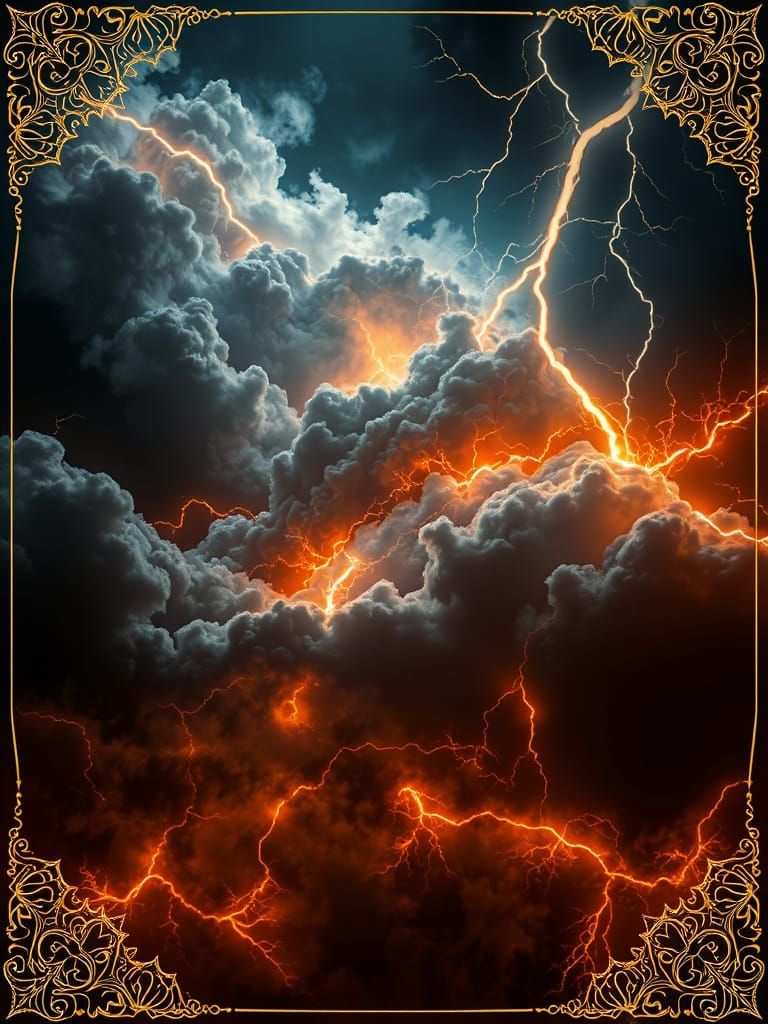 Epic Atmospheric Scene with Celestial Clouds