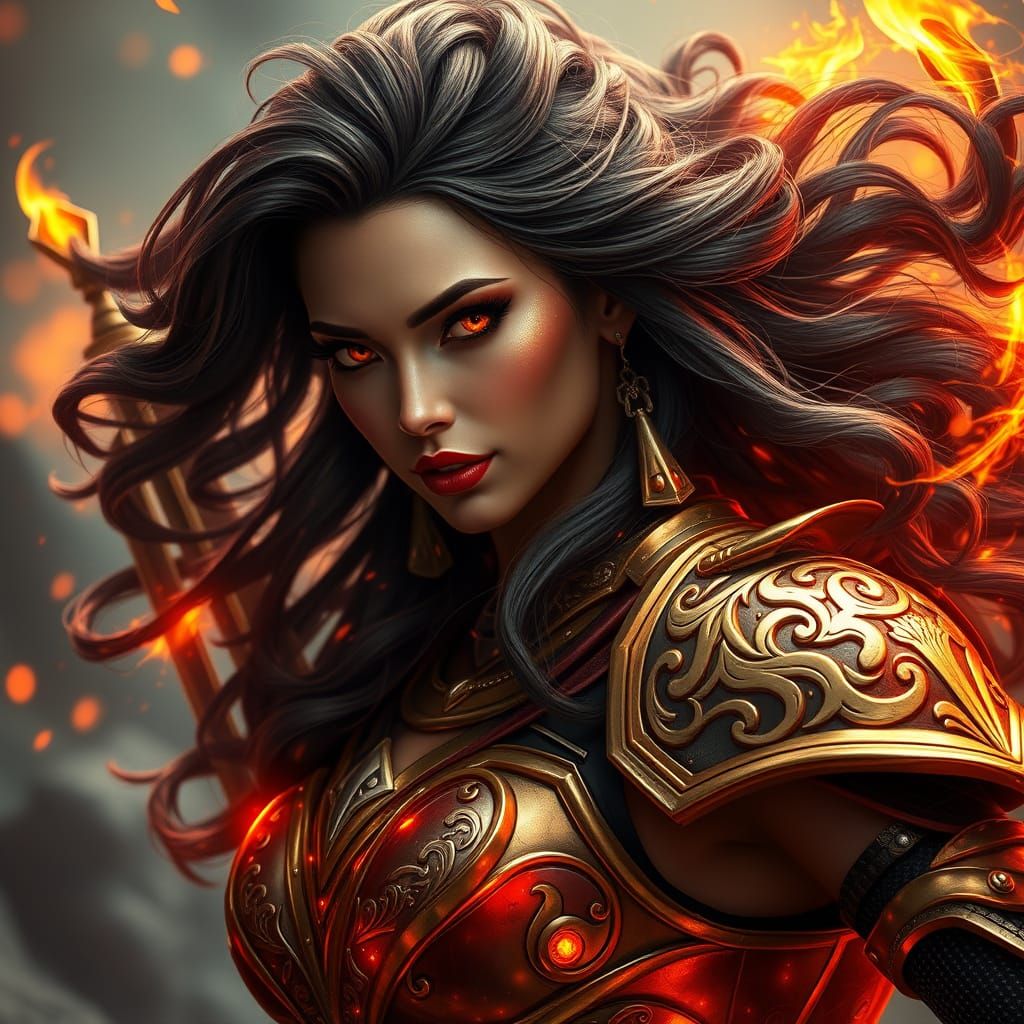 Cyberpunk Warrior Goddess Exudes Sensuality and Power