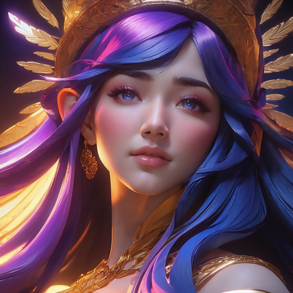 Ericdoa as a Vibrant Primadonna in Stunning 3D Anime Art