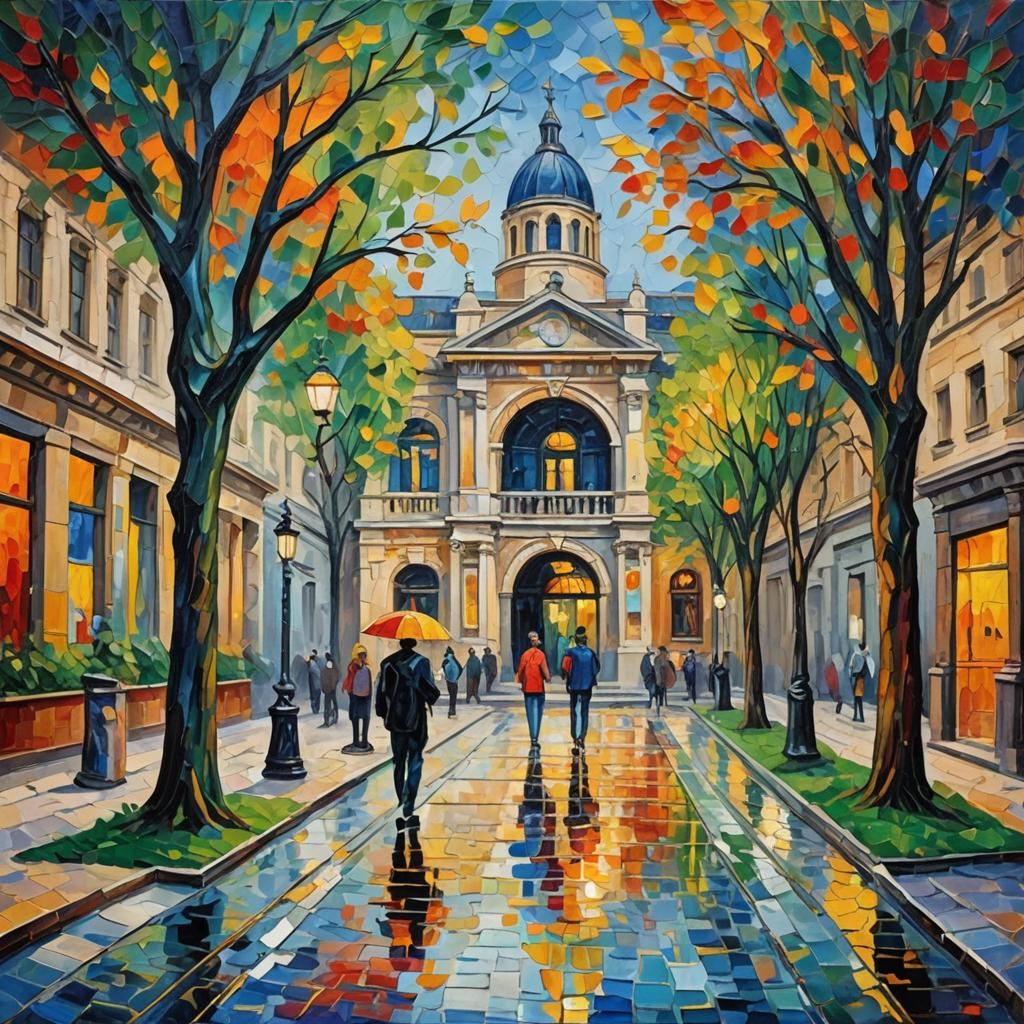 Expressionist Art Museum in Neo-Impressionism Style