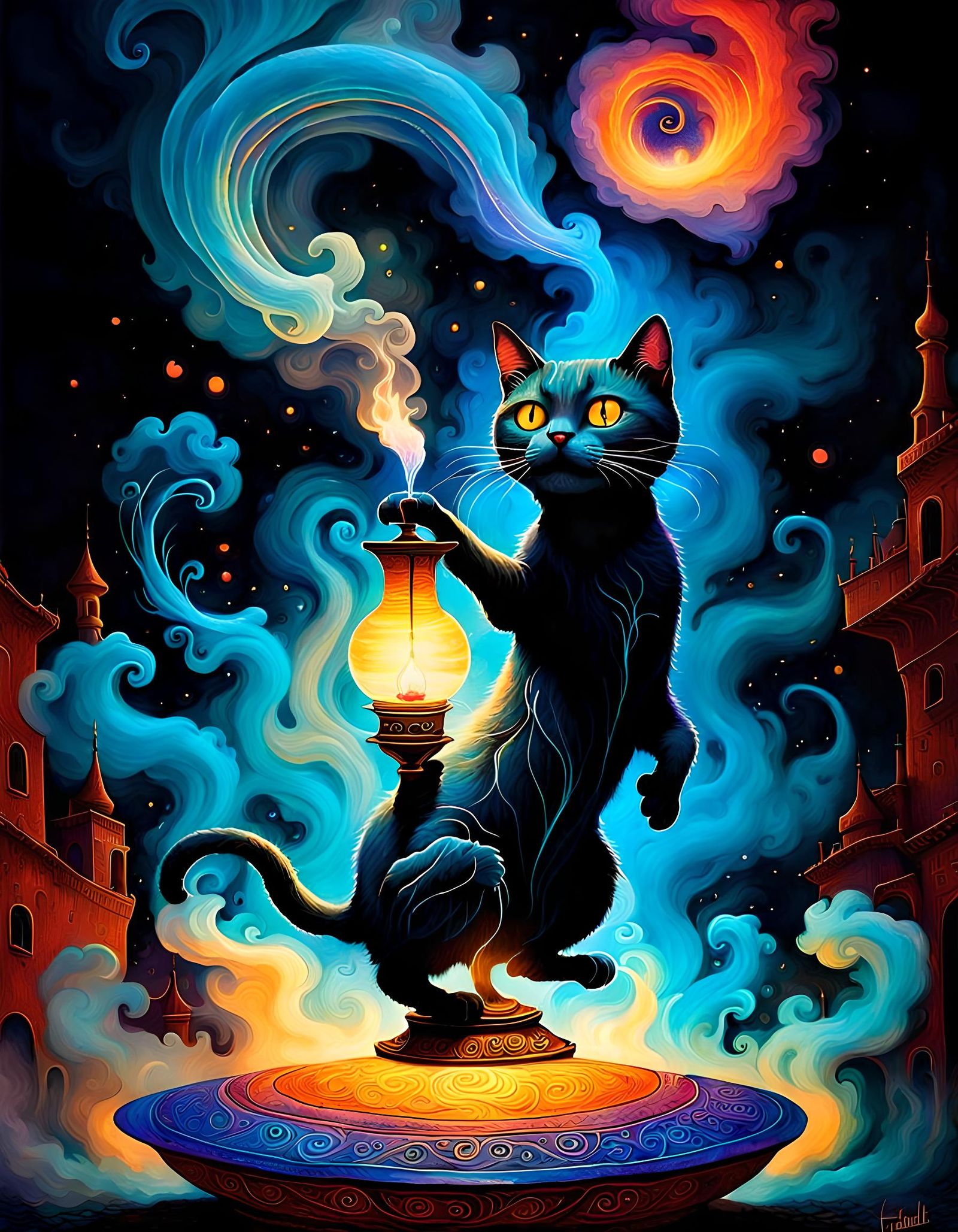 Incense cat