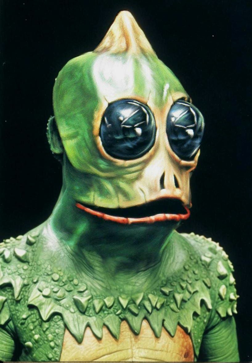 Sleestak in Land of the Lost Cartoon Scene