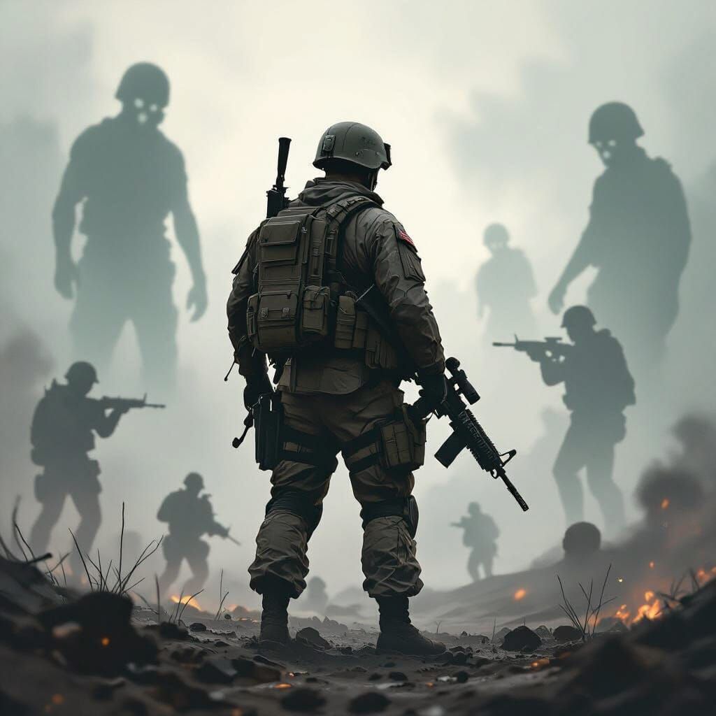 Marine Confronts War Ghosts in Dystopian Style