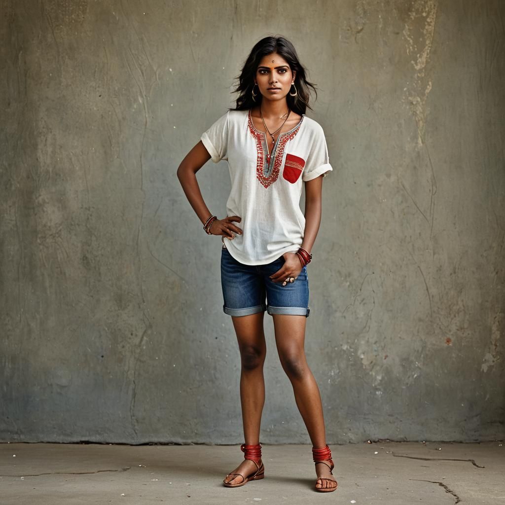 Professional Portrait of an Indian Woman in Studio Lighting