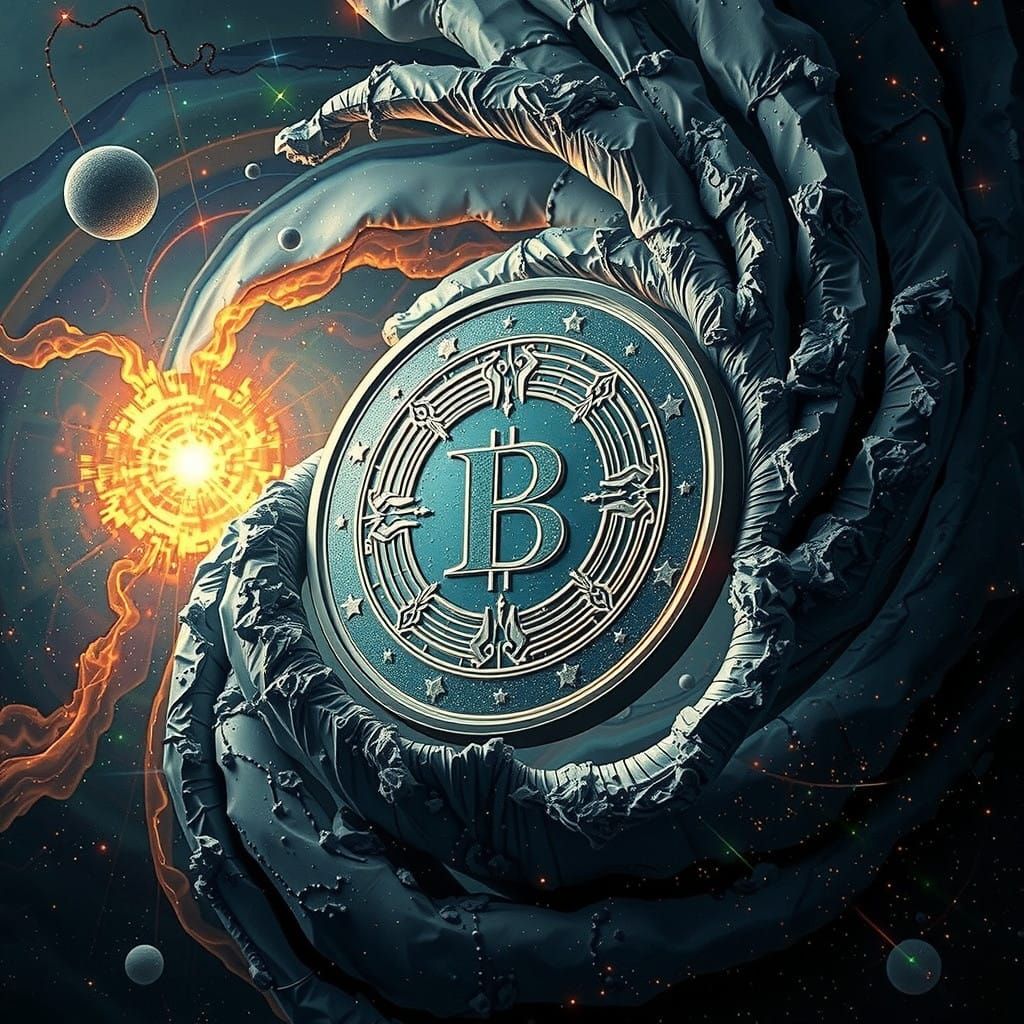 Cosmic Explosion of Iridescent Plasma in Cyberpunk Style