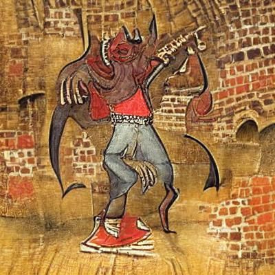 Medieval Demon with Hip-Hop Style