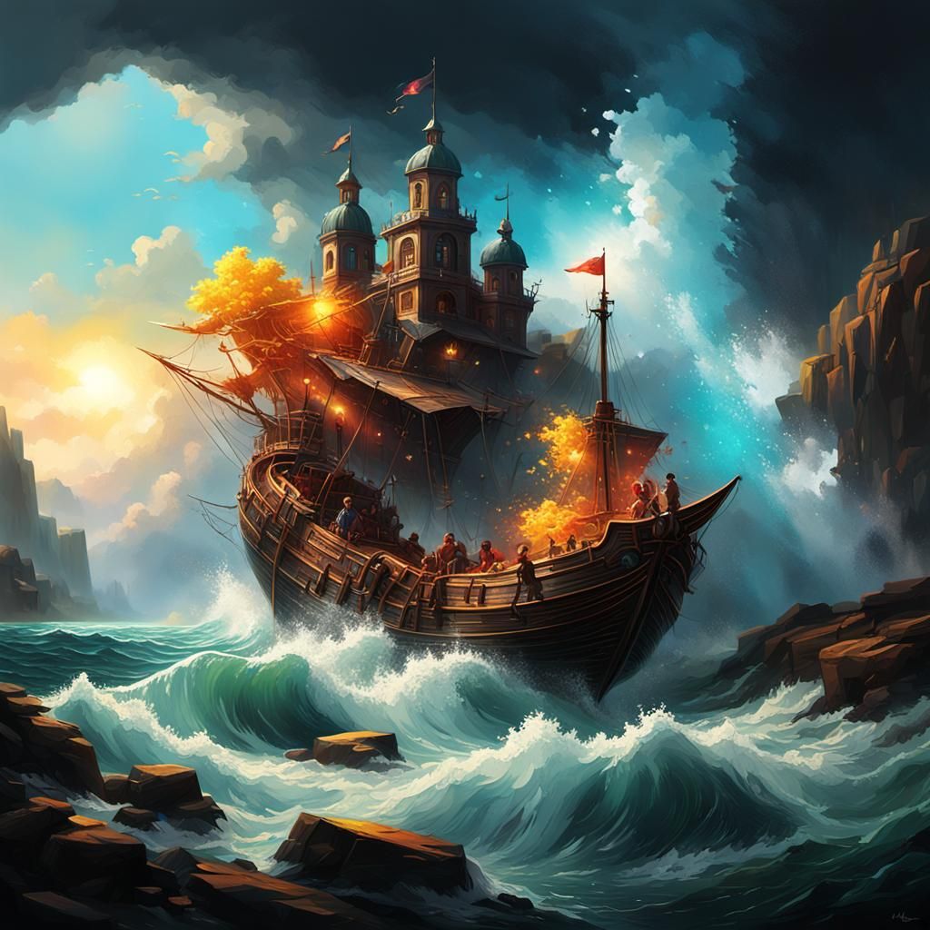 Dramatic Portrait in Hyperrealistic Splash Art Style