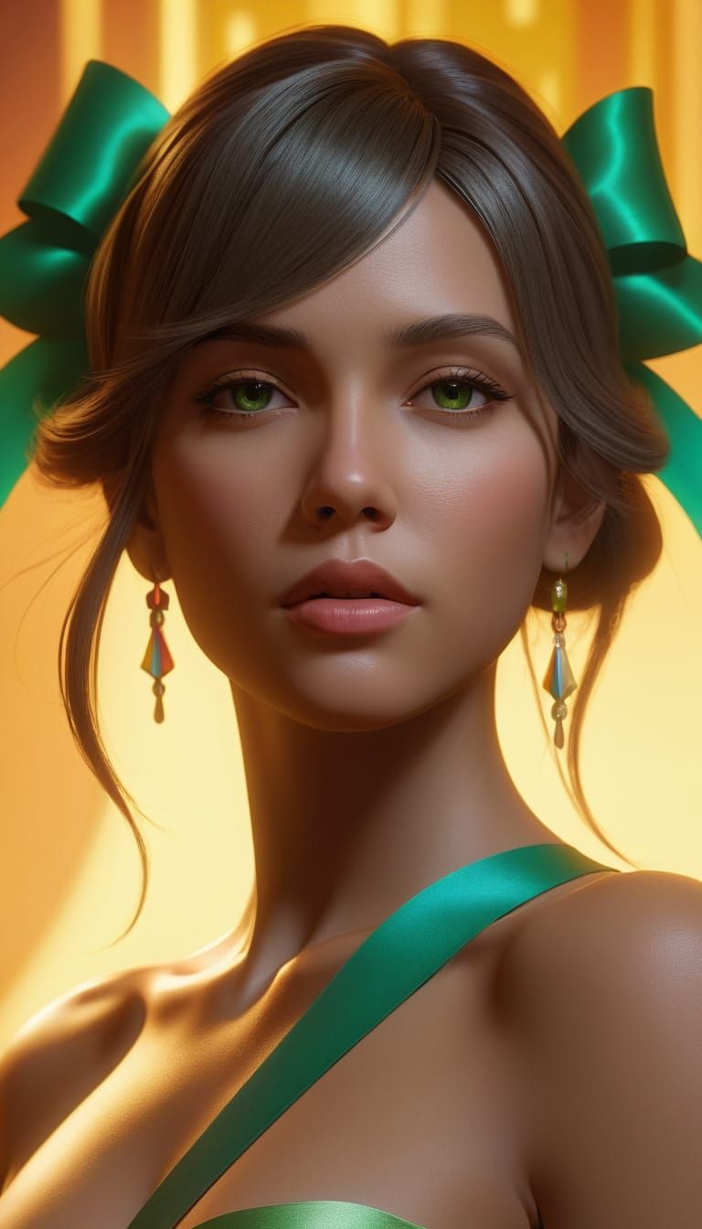 Serene Woman Portrait in Soft Atmospheric Lighting