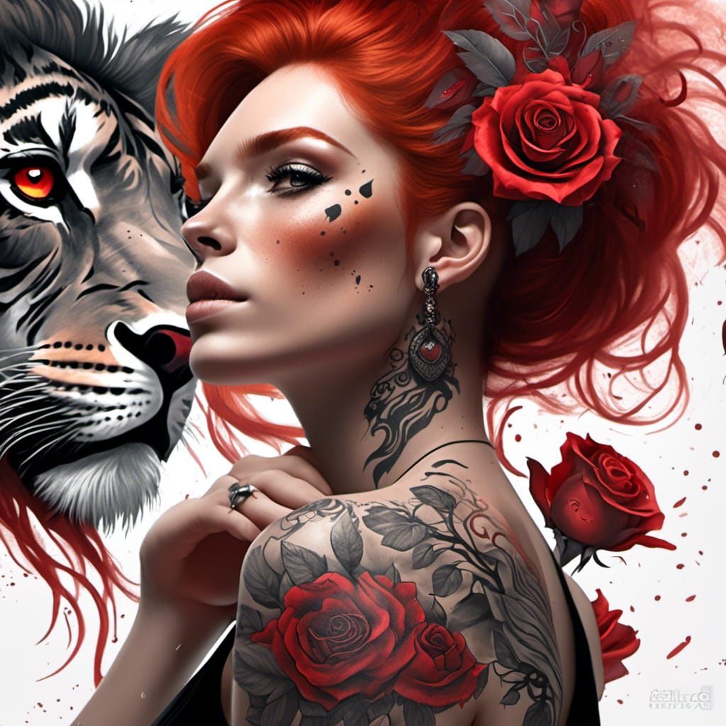 <lora:Tattoo Designs:1.0>  A  8K, high-resolution, extremely...