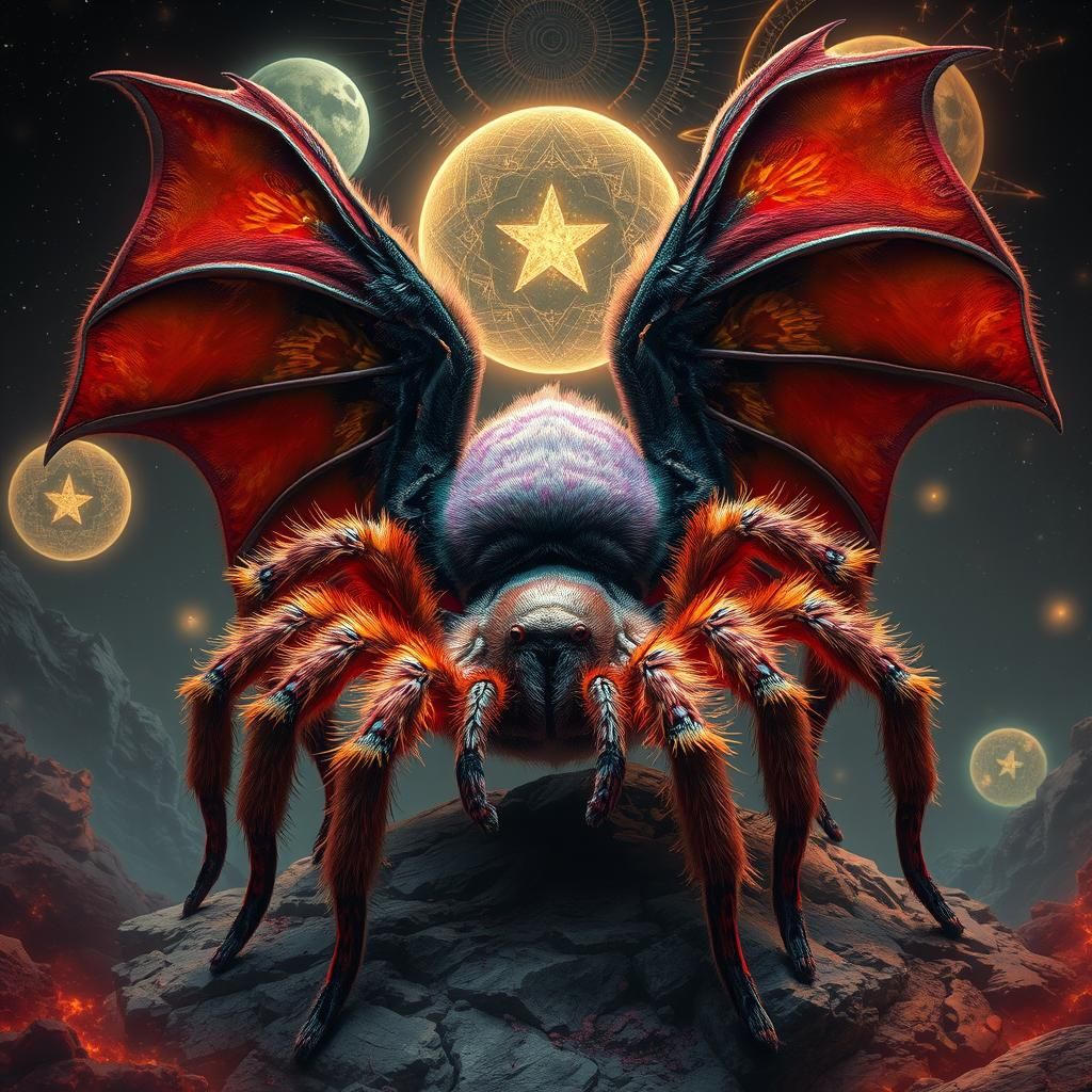 Winged Tarantula in Cosmic Horror Fantasy