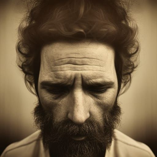 Emotional Close-Up Portrait in Street Photography Style