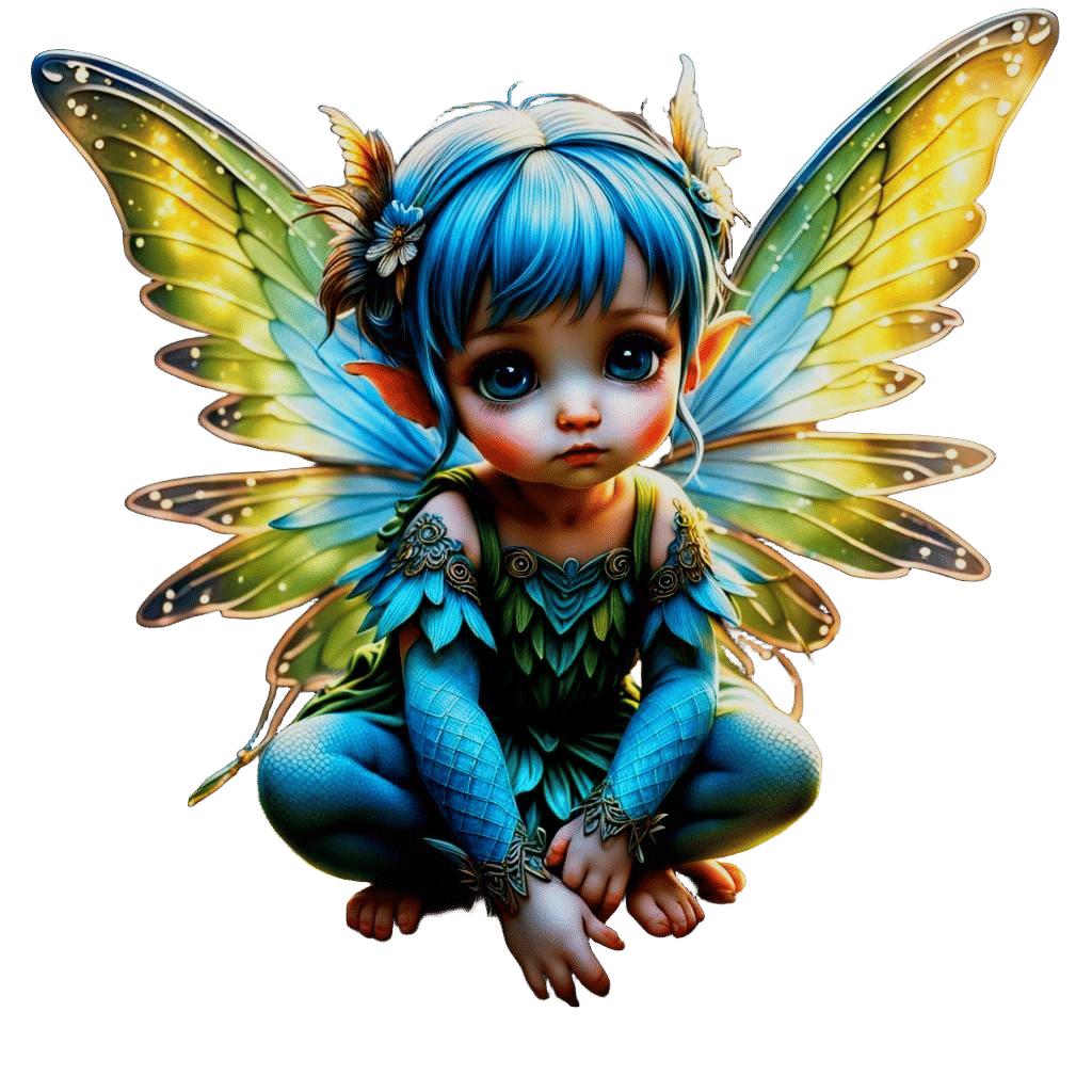 Adorable Baby Fairy with Intricate Wings, Hyperrealistic
