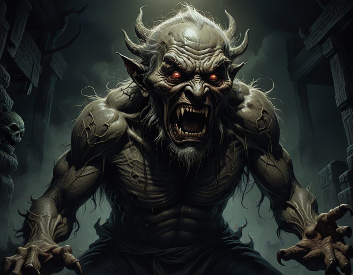 Laotian Horror Demon Awakens in Dark Night Terror