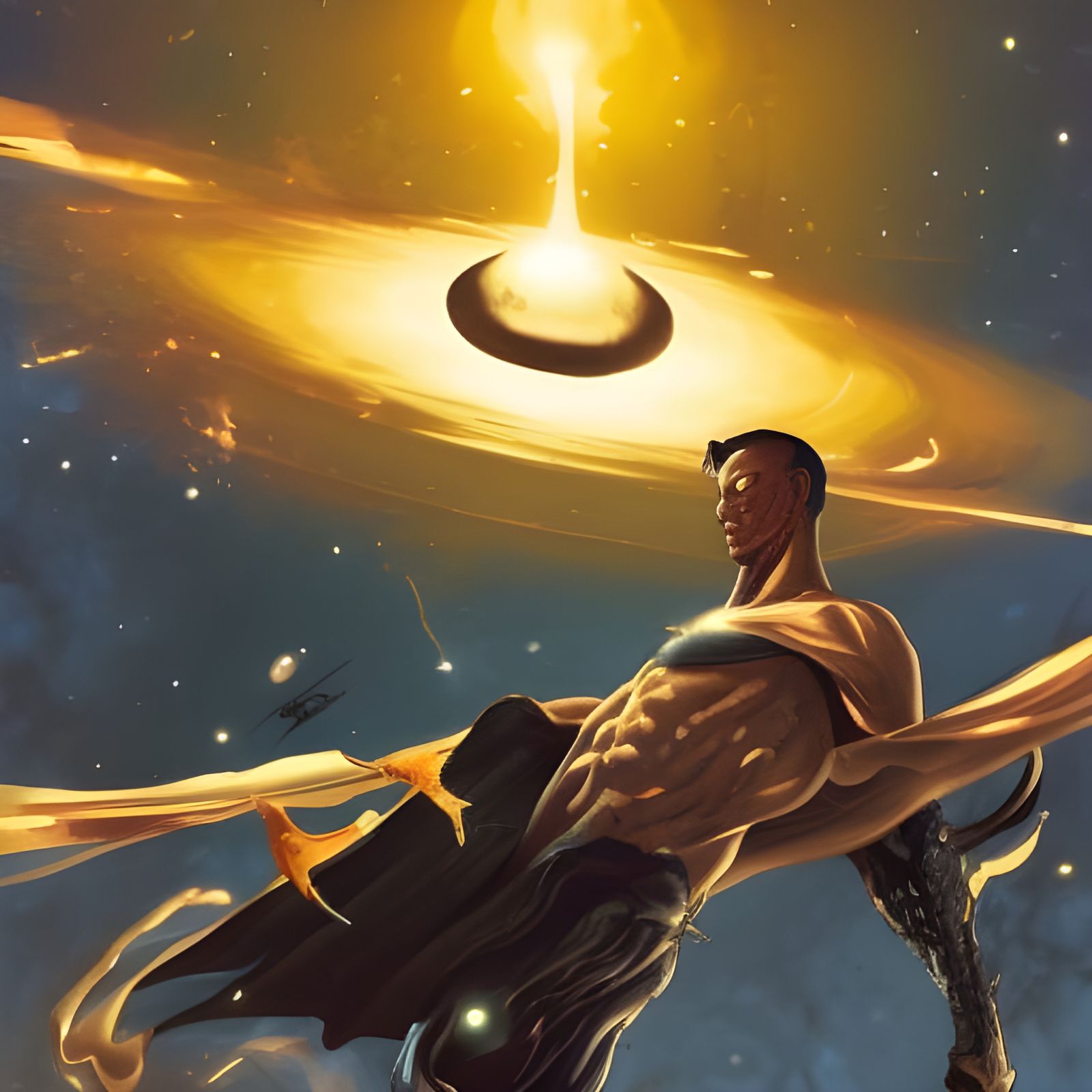 Saturn as Sinister Cosmic Judge: Rutkowski Style