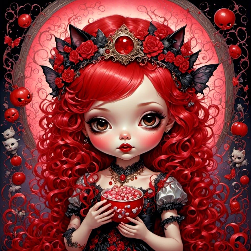 Baby Fairy Gothic Vampiress with her Candy and other goodies
