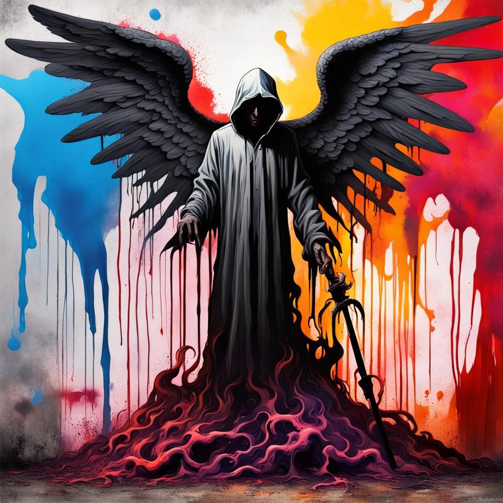 Angel of Death in Hell: Graffiti Art