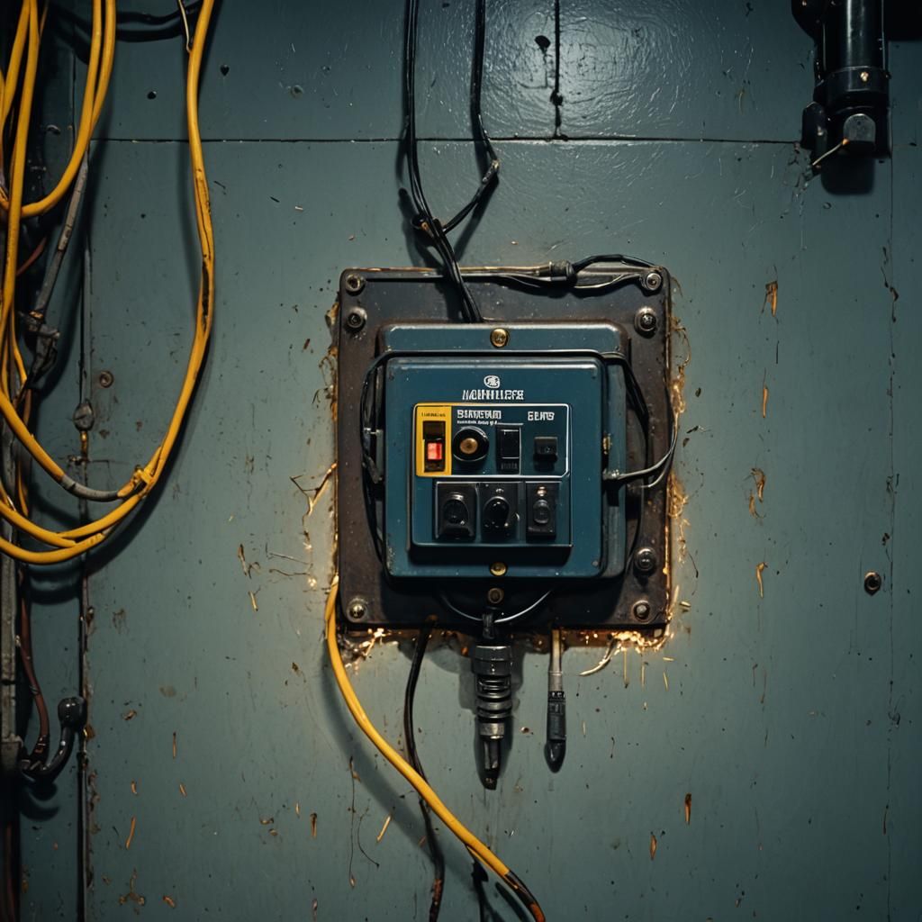 Perfectly Wired Electrical Junction Box in Industrial Room