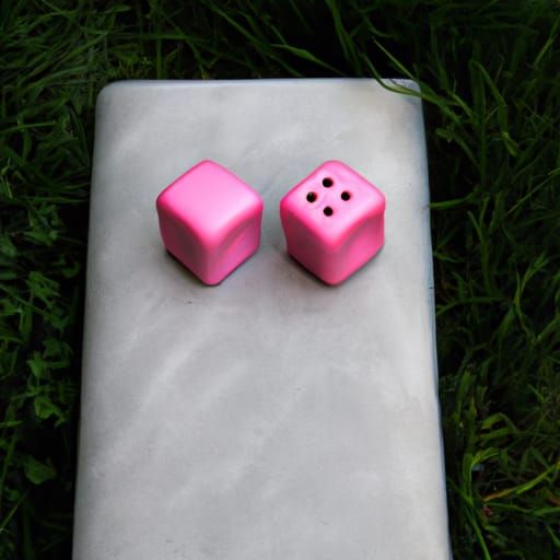 Blank Tombstone Adorned with Pink Dice