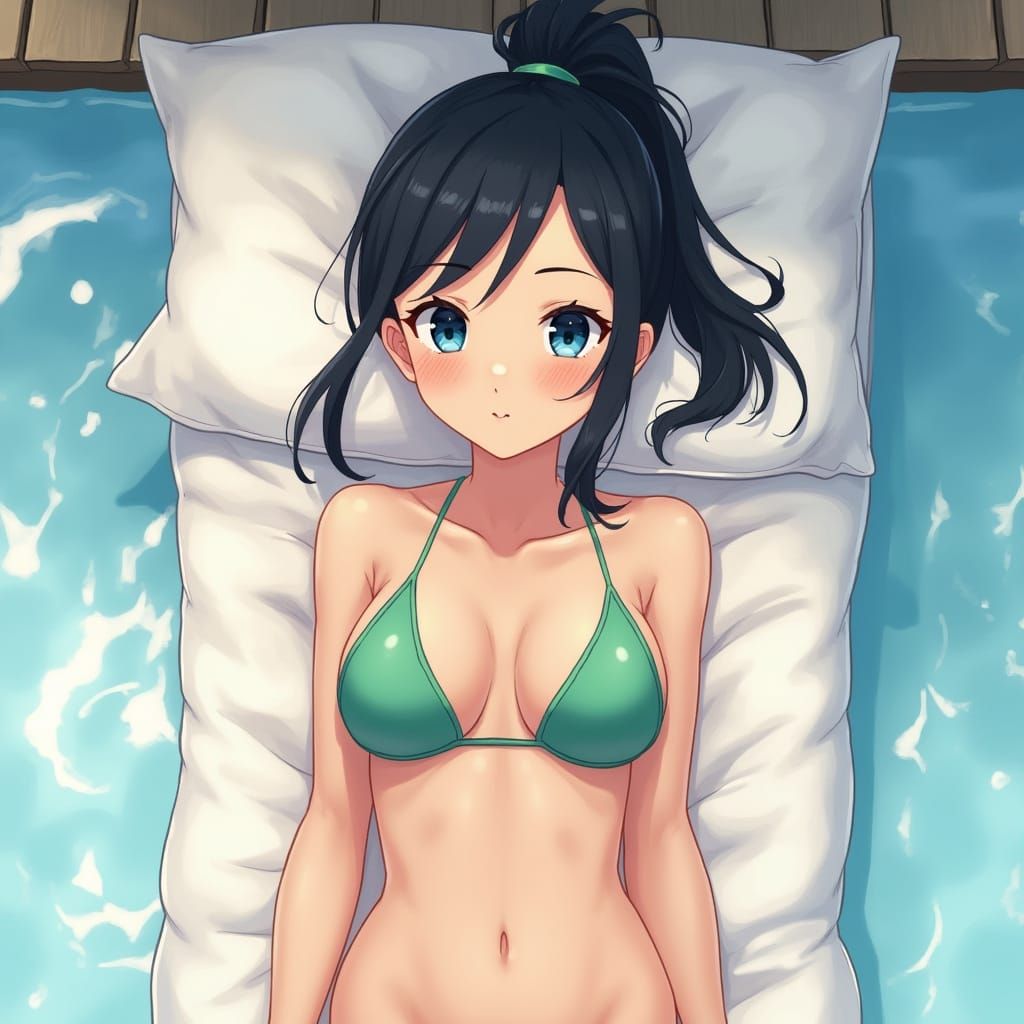 Anime Woman Body Pillow Design in Vibrant Colors