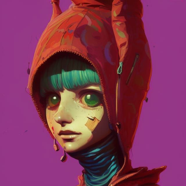 Detailed Illustration of a Cute Girl in Fantasy Art